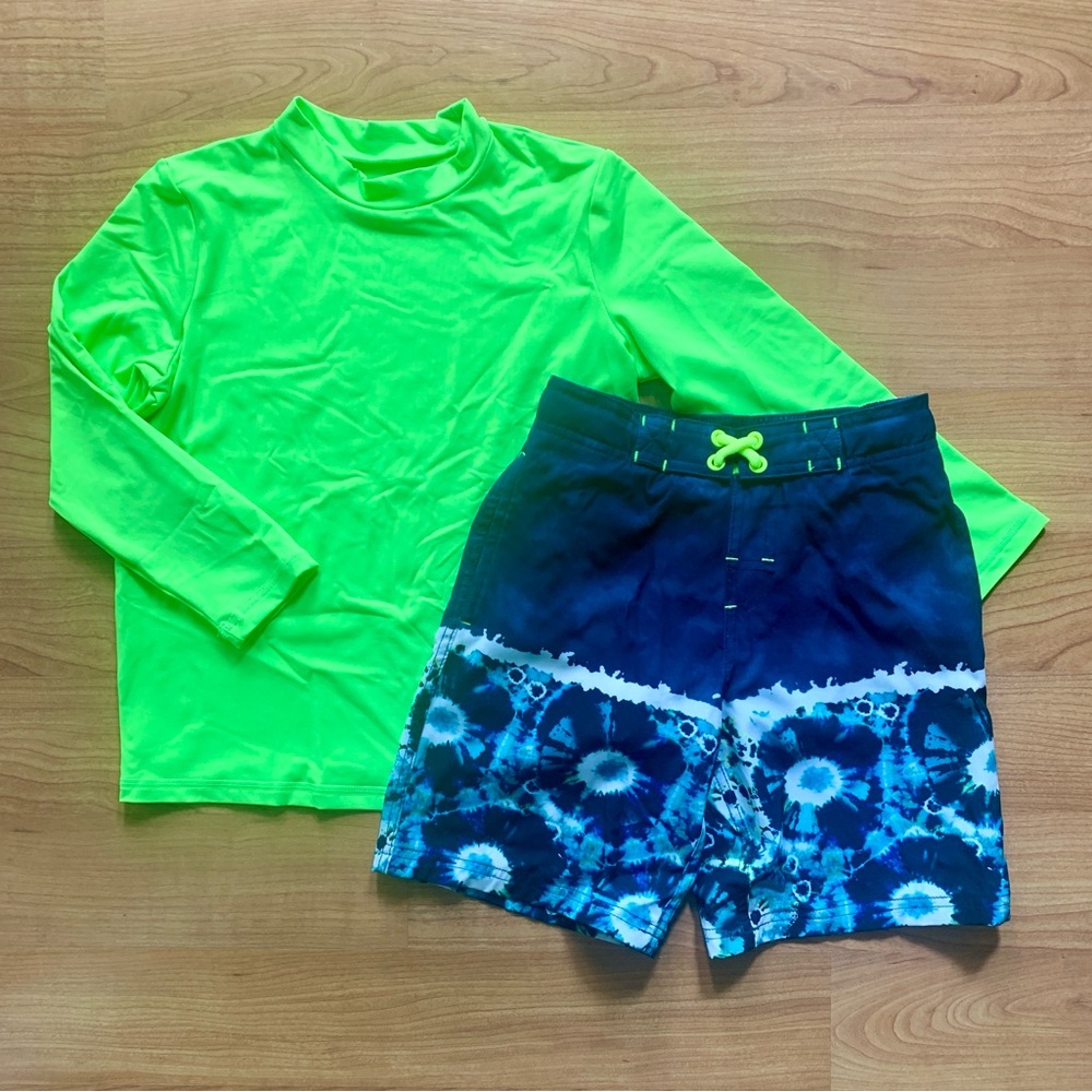 Boys Rash-guard & Swim Bottoms Set